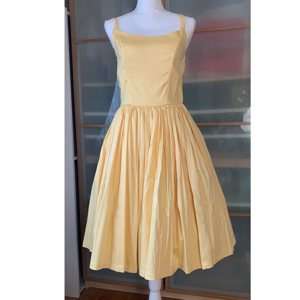 Pinup Girl Jenny Yellow Dress Large